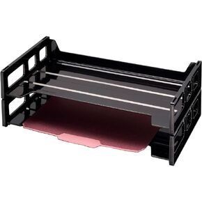 Officemate 26054 Recycled Desk Tray, Side Load,9 x 16 1/4 x 5, Legal, Black, 2/PK (OIC26054)