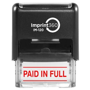 Supply360 AS-IMP1145R - مدفوع بالكامل مع أشرطة علوية وسفلية، حبر أحمر، ختم مطاطي ذاتي التحبير التجاري شديد التحمل، مقاس الانطباع 9/16 بوصة × 1-1/2 بوصة (قد يختلف التصميم)