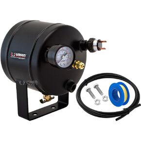 Vixen Horns 0.5 Gallon (2 Liter) 5 Ports Train/Air Horn Tank System/Kit 115 PSI with Gauge,Pressure Switch,Drain Valve,Compression Fitting,Hose,Thread Sealant Small/Compact VXT0500
