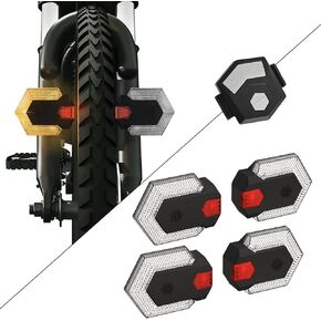Bike Tail Light USB Rechargeable, Bike Turn Signals Front and Back, Bright Bicycle LED Warning Rear Lights, Wireless Waterproof Bike Turn Lights for Road Bicycle, Electric Bike, Scooter
