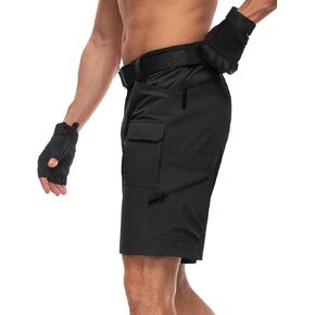 Men's Cargo Hiking Shorts Quick Dry Work Shorts for Men Casual for Tactical with 7 Pockets Waterproof No Belt