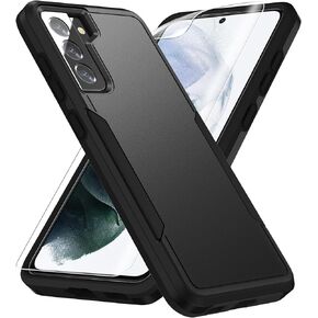 for Samsung Galaxy S21 Case, Galaxy S21 Case with HD Screen Protector [Military Grade Drop Tested] Heavy-Duty Tough Rugged Shockproof Protective Case for S21, Black
