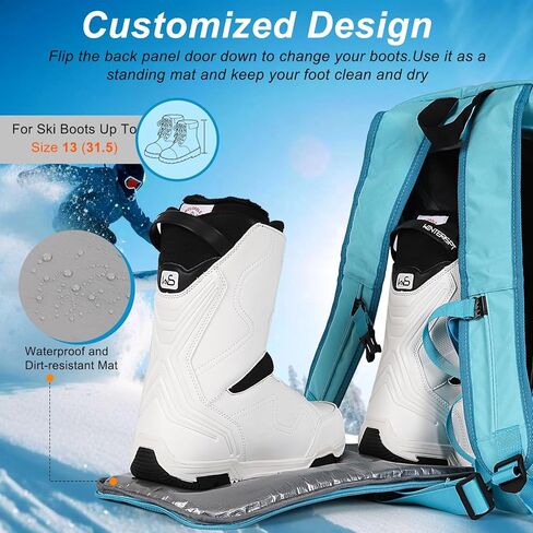 حقيبة أحذية التزلج، حذاء التزلج 55 لتر وحقيبة خوذة لنظارات التزلج والقفازات والزلاجات وألواح التزلج على الجليد والإكسسوارات in Kuwait