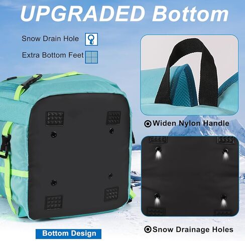 حقيبة أحذية التزلج، حذاء التزلج 55 لتر وحقيبة خوذة لنظارات التزلج والقفازات والزلاجات وألواح التزلج على الجليد والإكسسوارات in Kuwait