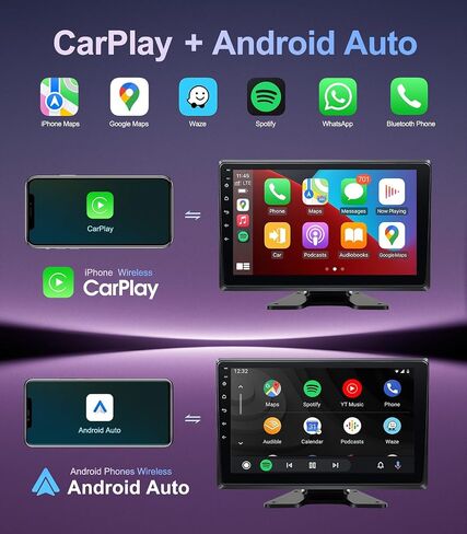 كاميرا احتياطية بخمس قنوات 1080 بيكسل مع شاشة 9 بوصة نظام Android.11، كاميرا احتياطية لتسجيل DVR لسيارات RV/الشاحنة/الشاحنة/المقطورة/سيارات الدفع الرباعي، ستيريو السيارة مع CarPlay اللاسلكي/Android Auto/BT/راديو FM/WiFi in Kuwait