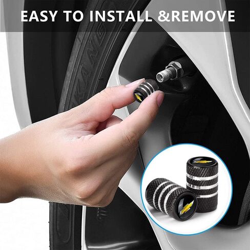Kevisy Tire Valve Stem Cap Cover Beltt O-Ring Seal Corrosion Resistant tire Valve caps 4 Pc Black in Kuwait