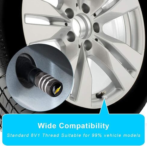 Kevisy Tire Valve Stem Cap Cover Beltt O-Ring Seal Corrosion Resistant tire Valve caps 4 Pc Black in Kuwait