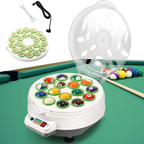 Newhai ترقية الألومنيوم الكرة تنظيف الكرة آلة البلياردو الكهربائية الأنظف آلة تلميع التلقائي السنوكر غسالة 16/22 كرات 2 لوحات الكرة البريطانية والأمريكية الاستخدام المزدوج 110 فولت in Kuwait