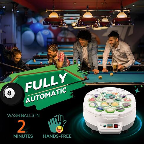 Newhai ترقية الألومنيوم الكرة تنظيف الكرة آلة البلياردو الكهربائية الأنظف آلة تلميع التلقائي السنوكر غسالة 16/22 كرات 2 لوحات الكرة البريطانية والأمريكية الاستخدام المزدوج 110 فولت in Kuwait