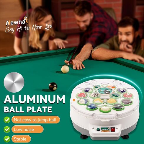 Newhai ترقية الألومنيوم الكرة تنظيف الكرة آلة البلياردو الكهربائية الأنظف آلة تلميع التلقائي السنوكر غسالة 16/22 كرات 2 لوحات الكرة البريطانية والأمريكية الاستخدام المزدوج 110 فولت in Kuwait