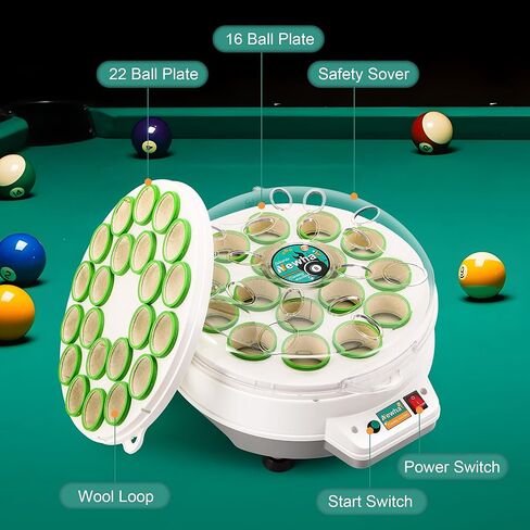 Newhai ترقية الألومنيوم الكرة تنظيف الكرة آلة البلياردو الكهربائية الأنظف آلة تلميع التلقائي السنوكر غسالة 16/22 كرات 2 لوحات الكرة البريطانية والأمريكية الاستخدام المزدوج 110 فولت in Kuwait