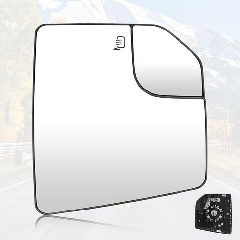 Youxmoto For Ford F150 2015-2020 زجاج مرآة ساخن للركاب على الجانب الأيمن، متوافق مع Ford F-150 2015 2016 2017 2018 2019 2020 زجاج مرآة محدبة الرؤية الجانبية، استبدل FL3Z17K707A in Kuwait