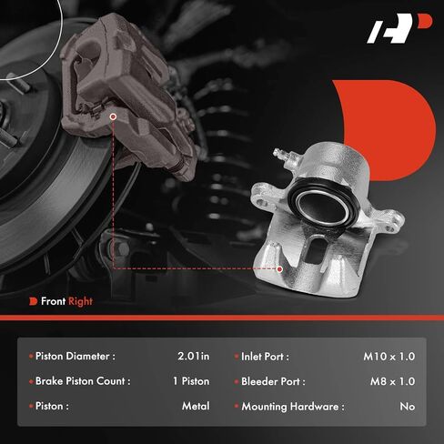 مجموعة فرجار قرص الفرامل A-Premium بدون دعامة متوافقة مع موديلات مختارة من Mazda - Miata 1990 1991 1992 1993 1.6L - جانب الراكب الأمامي الأيمن in Kuwait