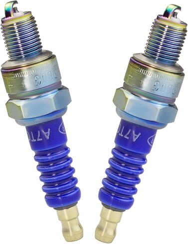 Amavoler Motorcycle A7TC Spark Plug Blue Aftermarket Replacement Parts Fit for 50cc 70cc 90cc 110cc 125cc 140cc 150cc Pit Dirt Bike Motorcycle ATV Quad Scooter Moped Buggy Go Karts. (1 Pc) in Saudi Arabia