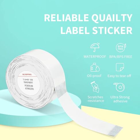 JADENS Label Maker Tape for D110/D11, Adapted Label Printer Paper, Standard Self-Adhesive Labeling Tape Address Labels Replacement, Office Custom Stickers,12.5x109mm in Saudi Arabia