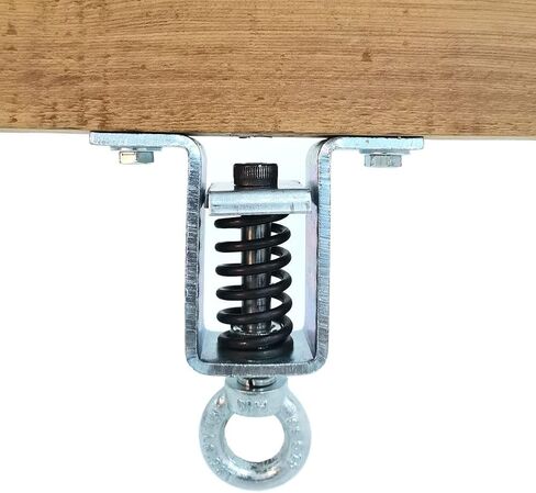 Heavy Bag Hanger, Heavy Punching Bag Hanger Spring,Bag Ceiling Mount Hanger, MMA, Wall Ceiling Mount 360° Rotation Wood Beam Holder Body Weight Strength Training Systems in Saudi Arabia