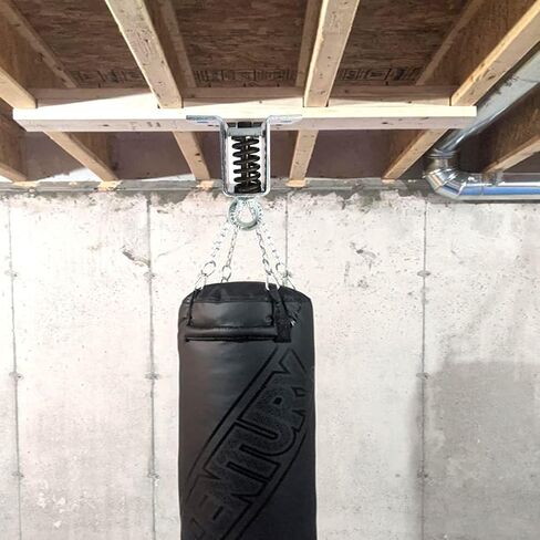 Heavy Bag Hanger, Heavy Punching Bag Hanger Spring,Bag Ceiling Mount Hanger, MMA, Wall Ceiling Mount 360° Rotation Wood Beam Holder Body Weight Strength Training Systems in Saudi Arabia