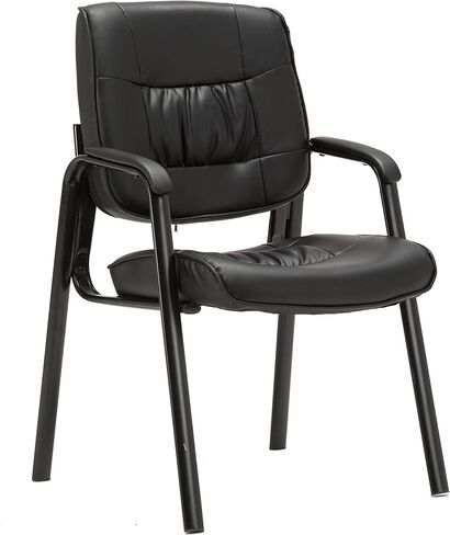 BTEXPERT Premium Leather Office Executive Chair Waiting Room Guest/Reception Side Conference Chair Black in Kuwait