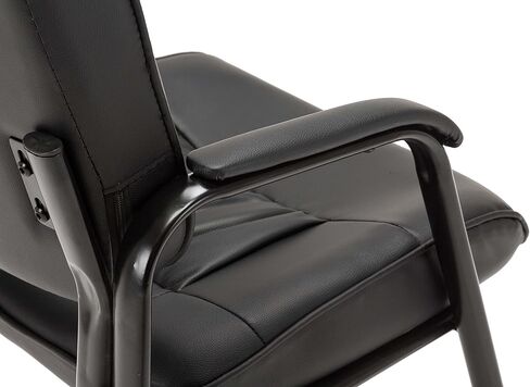 BTEXPERT Premium Leather Office Executive Chair Waiting Room Guest/Reception Side Conference Chair Black in Kuwait
