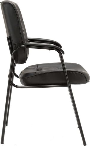 BTEXPERT Premium Leather Office Executive Chair Waiting Room Guest/Reception Side Conference Chair Black in Kuwait
