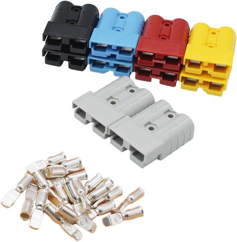 X-Haibei 5 Pair Battery Quick Connect 50A 6 AWG Wire Harness Plug with Waterproof Caps for 6 to 12 Gauge Cables, Jumper Cables Connect Disconnect Plug for Car Bike ATV Winches Lifts Motors in Saudi Arabia
