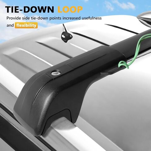 قضبان متقاطعة لرف السقف بوزن 260 رطل من Tuyoung متوافقة مع Volkswagen Tiguan 2018-2024 & Taos 2022-2024، قضبان سقف من الألومنيوم شديدة التحمل مضادة للسرقة وقضبان عرضية على السطح وقضبان البضائع ورفوف الأمتعة in Kuwait