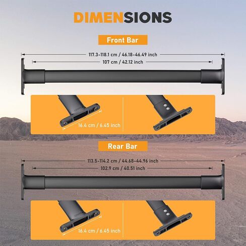 Heavy Duty 220lbs Roof Rack Cross Bar Fit for Ford Explorer 2016 2017 2018 2019 Roof Rack Cross Bars All Aluminum Roof Rack Rail Crossbars Cargo Bars Rooftop (Not Fit for Escape/Edge) in Saudi Arabia