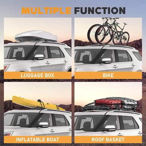 Heavy Duty 220lbs Roof Rack Cross Bar Fit for Ford Explorer 2016 2017 2018 2019 Roof Rack Cross Bars All Aluminum Roof Rack Rail Crossbars Cargo Bars Rooftop (Not Fit for Escape/Edge) in Saudi Arabia