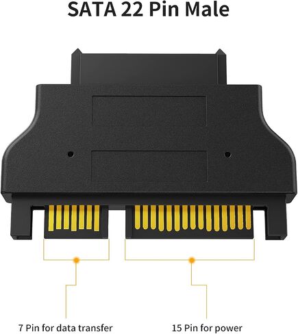 CableCreation SATA 22Pin ذكر إلى Slim SATA 13Pin أنثى محول، محول SATA نحيف، 2.5 بوصة Sata 22Pin إلى Slim 13pin أنثى محول in Saudi Arabia