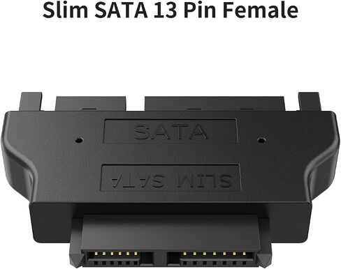 CableCreation SATA 22Pin ذكر إلى Slim SATA 13Pin أنثى محول، محول SATA نحيف، 2.5 بوصة Sata 22Pin إلى Slim 13pin أنثى محول in Saudi Arabia