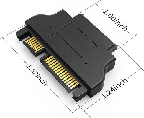 CableCreation SATA 22Pin ذكر إلى Slim SATA 13Pin أنثى محول، محول SATA نحيف، 2.5 بوصة Sata 22Pin إلى Slim 13pin أنثى محول in Saudi Arabia