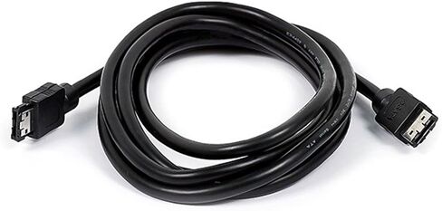 كابل بيانات مونوبرايس - 6 قدم - أسود | كابل SATA خارجي محمي بسرعة 6 جيجابت في الثانية - من eSATA إلى eSATA (من النوع I إلى النوع I) in Kuwait