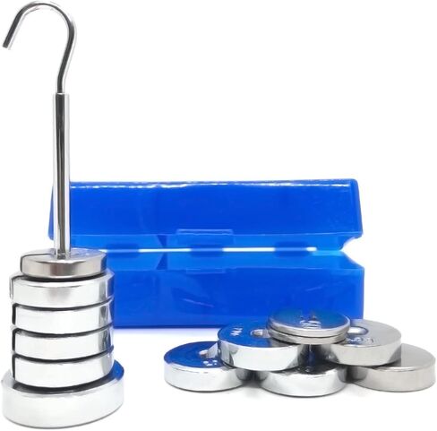 Slotted Weight Set with Hanger and Case 13 Weights Includes One 50g, Nine 20g, One 10g, and Two 5g Weights in Saudi Arabia