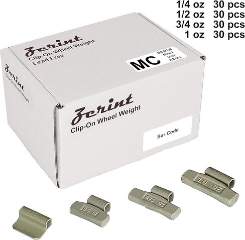 طقم وزن العجلة ZERINT MC-M50 طراز MC رمادي 50 قطعة/المجموعة: 1 1/4 أونصة 20 قطعة، 1 1/2 أونصة 20 قطعة، 2 أونصة 5 قطع، 2 1/2 أونصة 5 قطع in Kuwait