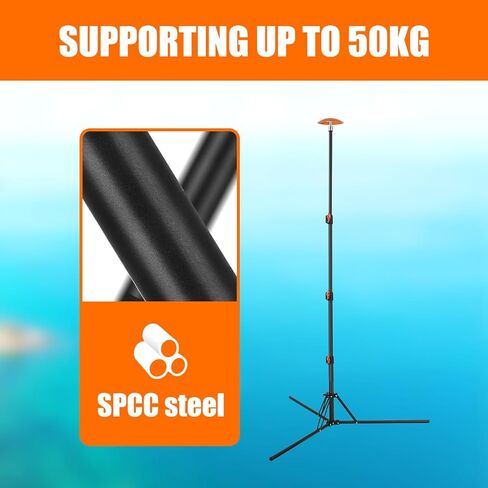 عمود دعم غطاء القارب من ATMOREA، قطعة واحدة من غطاء القارب الفولاذي تلسكوبي SPCC قابل للتعديل من 20 بوصة إلى 74 بوصة مع 3 أشرطة حزام للعائم، قارب جون، قارب بهيكل على شكل حرف V in Kuwait