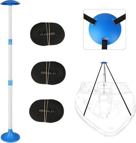 iCOVER Boat Cover Support Pole-Height Adjustable Aluminum Telescoping Pole and Webbing Strap Prevent Water from Sagging in Saudi Arabia