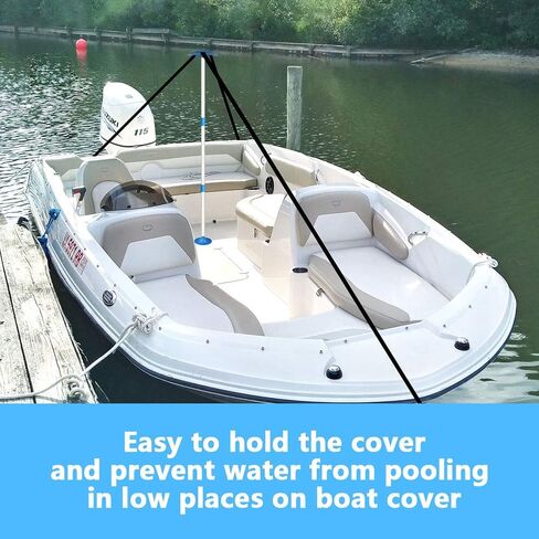 iCOVER Boat Cover Support Pole-Height Adjustable Aluminum Telescoping Pole and Webbing Strap Prevent Water from Sagging in Saudi Arabia