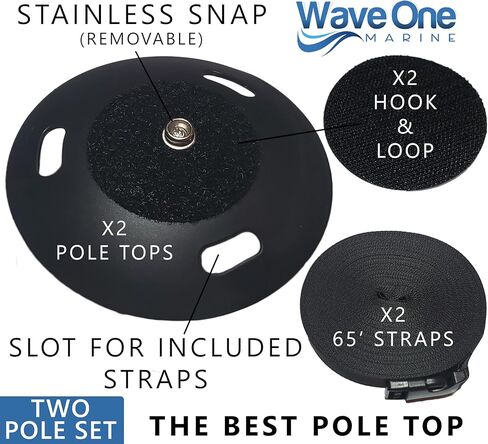 أعمدة دعم غطاء القارب مع الأشرطة واللقطات | نظام المشاركات البحرية الألومنيوم الصغيرة إلى الكبيرة القابلة للتعديل | مجموعة بحرية قوية لأغطية الأقمشة القماشية لقارب بونتون جون بورايدر (عبوة من قطعتين) in Kuwait