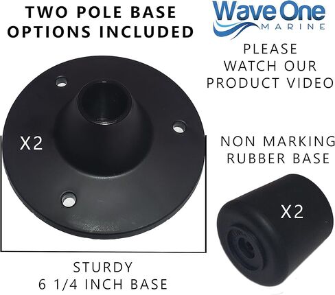 أعمدة دعم غطاء القارب مع الأشرطة واللقطات | نظام المشاركات البحرية الألومنيوم الصغيرة إلى الكبيرة القابلة للتعديل | مجموعة بحرية قوية لأغطية الأقمشة القماشية لقارب بونتون جون بورايدر (عبوة من قطعتين) in Kuwait