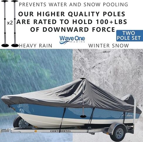 أعمدة دعم غطاء القارب مع الأشرطة واللقطات | نظام المشاركات البحرية الألومنيوم الصغيرة إلى الكبيرة القابلة للتعديل | مجموعة بحرية قوية لأغطية الأقمشة القماشية لقارب بونتون جون بورايدر (عبوة من قطعتين) in Kuwait