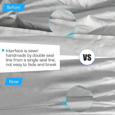 7.8-18ft Waterproof Kayak Canoe Cover-Storage Dust Cover UV Protection Sunblock Shield for Fishing Boat/Kayak/Canoe 7 Sizes [Choose Color] (Silver(Upgraded), Suitable for 13.8-15ft Kayak) in Saudi Arabia
