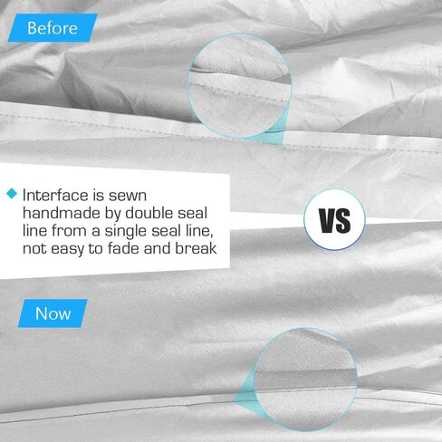 7.8-18ft Waterproof Kayak Canoe Cover-Storage Dust Cover UV Protection Sunblock Shield for Fishing Boat/Kayak/Canoe 7 Sizes [Choose Color] (Silver(Upgraded), Suitable for 13.8-15ft Kayak) in Saudi Arabia