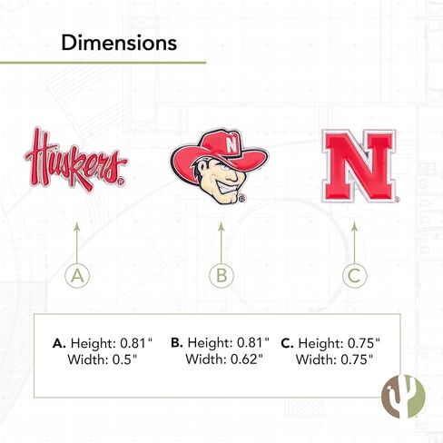 دبابيس طية صدر السترة من جامعة نبراسكا، 3 عبوات من Huskers GBR NU Huskers بشعار المينا مصنوعة من المعدن (مجموعة دبابيس) in Saudi Arabia