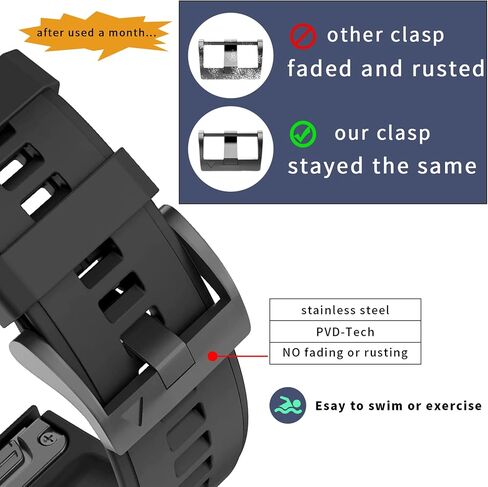 hellosy Compatible with Garmin Fenix 5 Watch Band/Garmin Fenix 6 Watch Band, 22mm Quickfit Watch Bands Replacement for Garmin 935/945/Instanct/Fenix 7/Approach S60/Approach S62 Watch Band in Saudi Arabia