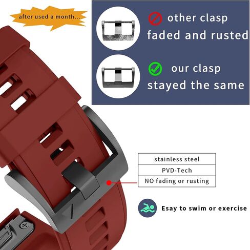 hellosy Compatible with Garmin Fenix 5 Watch Band/Garmin Fenix 6 Watch Band, 22mm Quickfit Watch Bands Replacement for Garmin 935/945/Instanct/Fenix 7/Approach S60/Approach S62 Watch Band in Saudi Arabia