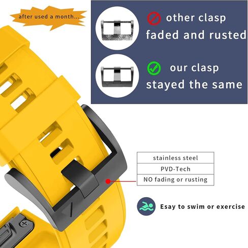 hellosy متوافق مع سوار ساعة Garmin Fenix ​​5/Garmin Fenix ​​6، سوار ساعة Quickfit 22 مم بديل لساعة Garmin 935/945/Instanct/Fenix ​​7/Approach S60/Approach S62 in Kuwait