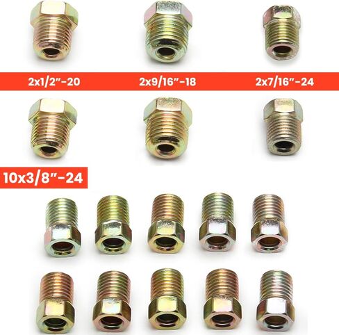 Car Brake Line Tubing Kit, 25 Ft. of 3/16 Copper Zinc-Coated Flexible Tube with 16 Inverted Flare Fittings, Auto Brake Line Replacement Tubing Coil for Hydraulic Fuel Transmission in Kuwait