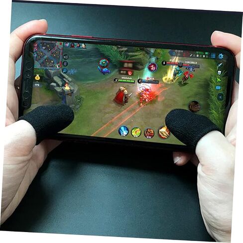 10 Pcs Thumb Fingers Protector Finger Sleeve Finger Protectors Game Controller Finger Cover Anti Sweat Finger Gaming Thumb Cover Finger Gloves Gaming Accessories Mobile Grip Flat in Saudi Arabia