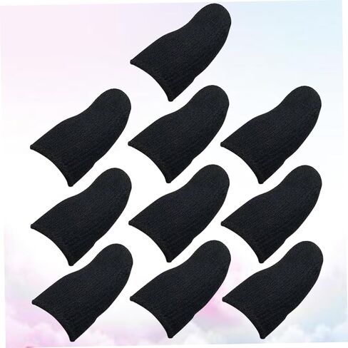 10 Pcs Thumb Fingers Protector Finger Sleeve Finger Protectors Game Controller Finger Cover Anti Sweat Finger Gaming Thumb Cover Finger Gloves Gaming Accessories Mobile Grip Flat in Saudi Arabia