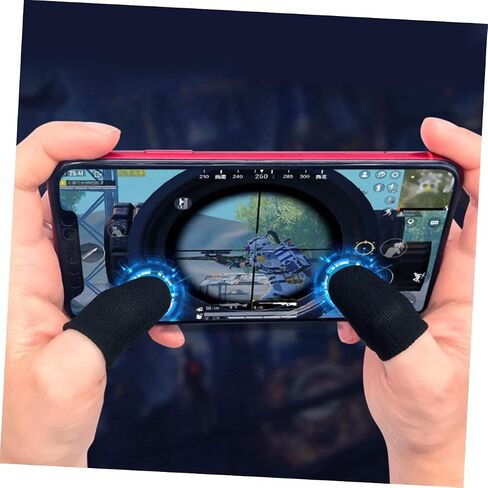 10 Pcs Thumb Fingers Protector Finger Sleeve Finger Protectors Game Controller Finger Cover Anti Sweat Finger Gaming Thumb Cover Finger Gloves Gaming Accessories Mobile Grip Flat in Saudi Arabia